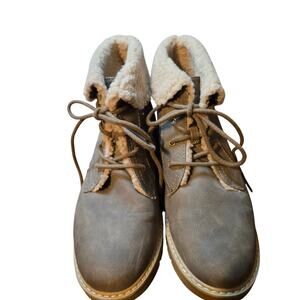 Samoa 10 Brown Women's Insulated Water Resistant Cuffed Ankle Boots Shoes